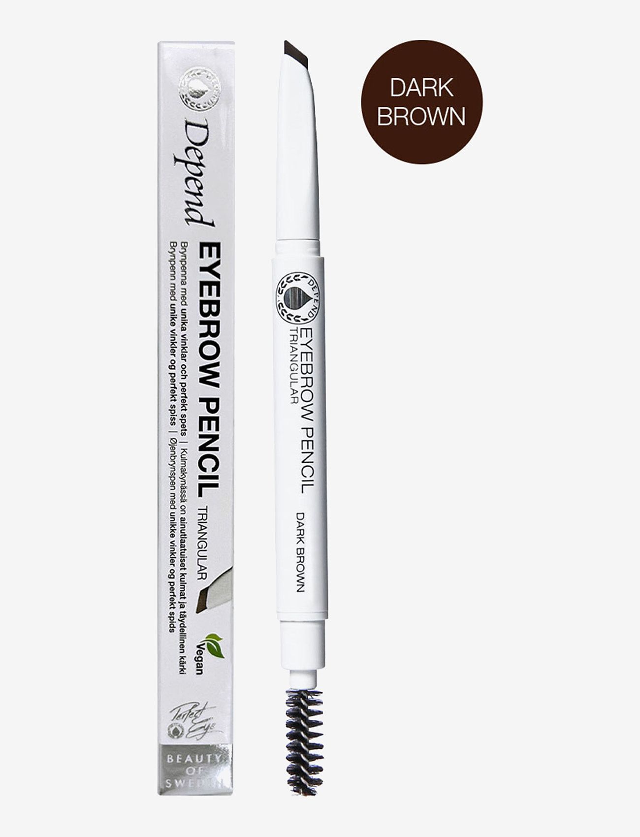 Depend Cosmetic Eyebrowpen. Triangular Darkbrown, One Size, Nude, Øjenbryn > Øjenbrynsblyant, Dame
