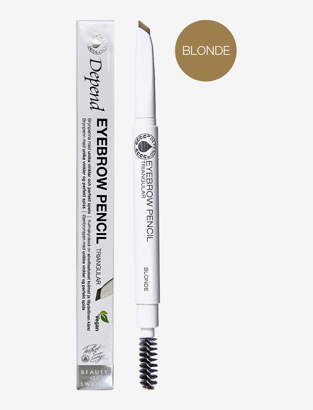 Depend Cosmetic Eyebrowpen. Triangular Blond, One Size, Nude, Øjenbryn > Øjenbrynsblyant, Dame