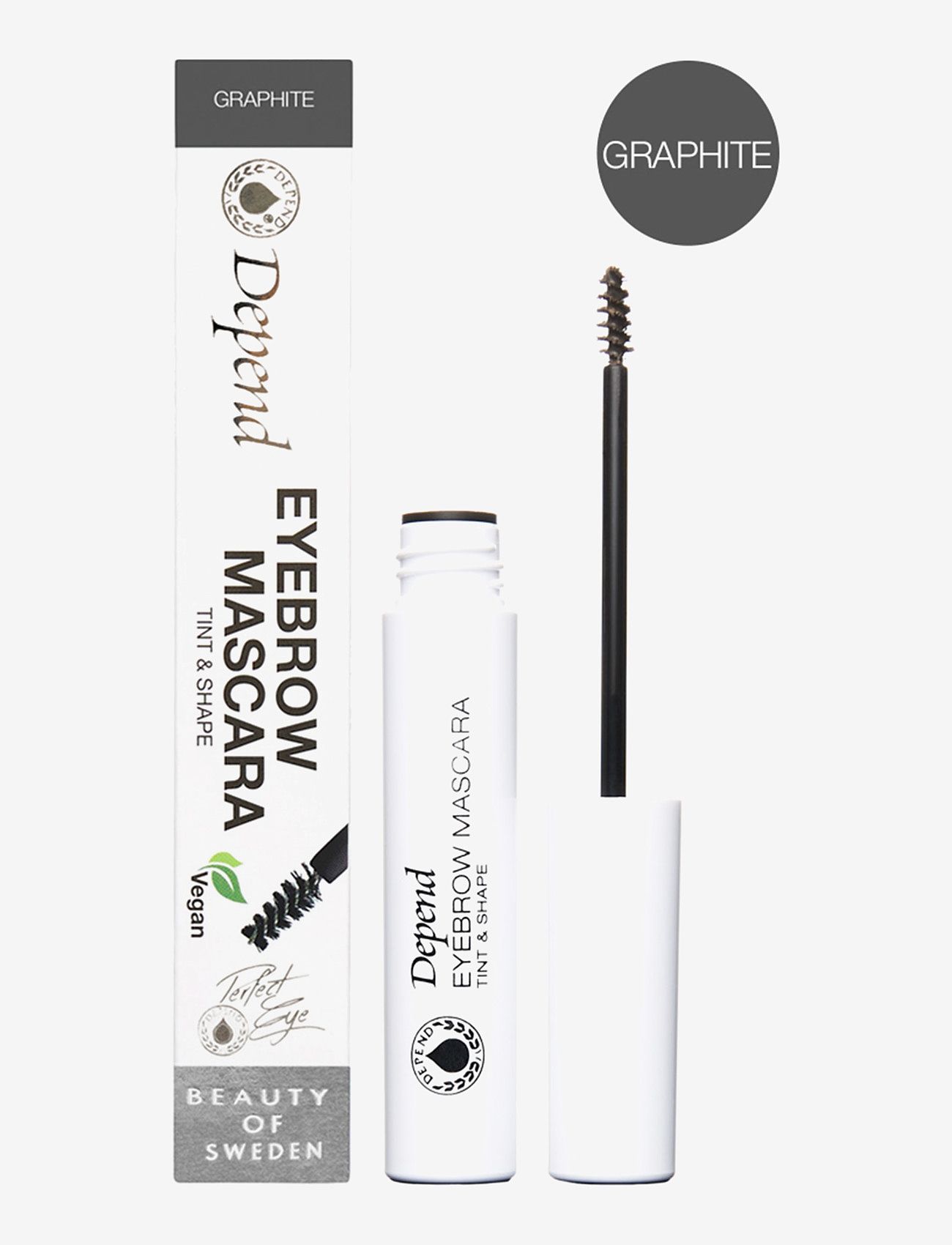 Depend Cosmetic Eyebrow Mascara Tint & Shape Graphite, Øjenbrynsgel, Nude, Str: ONE SIZE