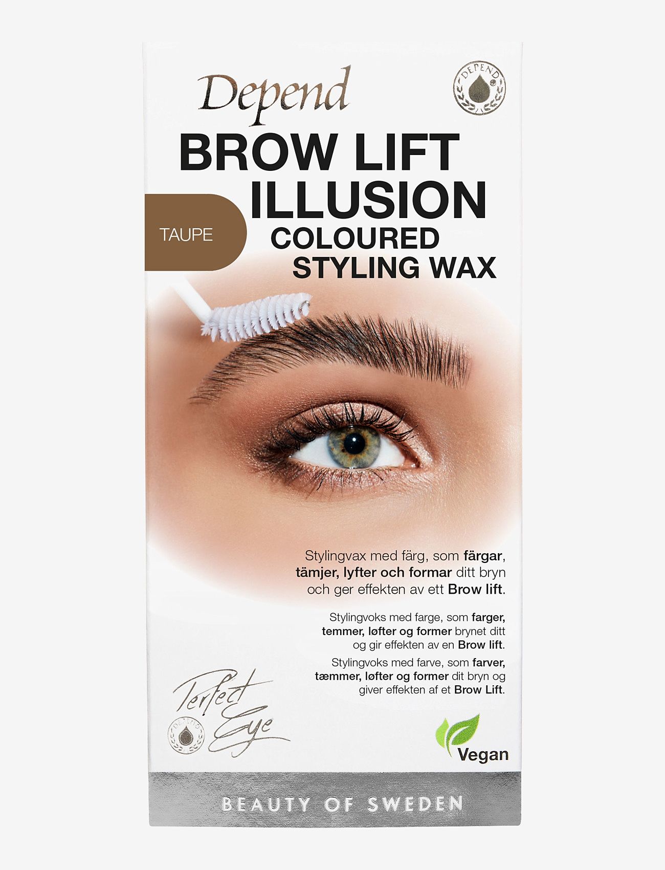 Depend Cosmetic Pe Brow Illusion Wax Taupe Se/No/Dk, Øjenbrynspomade, Nude, Str: ONE SIZE