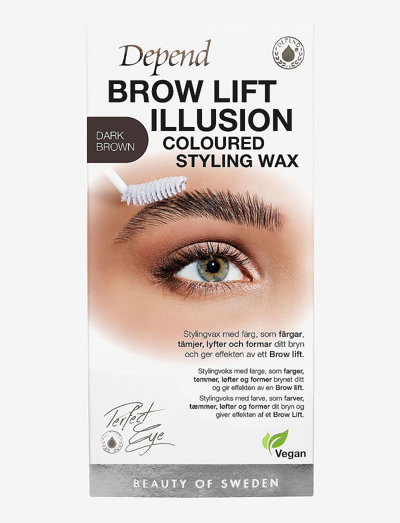 Depend Cosmetic - PE Brow Illusion Wax D.Brown SE/NO/DK - silmad ja kulmud - d.brown - 0