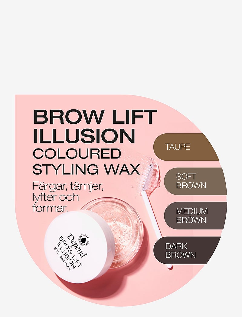 Depend Cosmetic - PE Brow Illusion Wax D.Brown SE/NO/DK - silmad ja kulmud - d.brown - 2