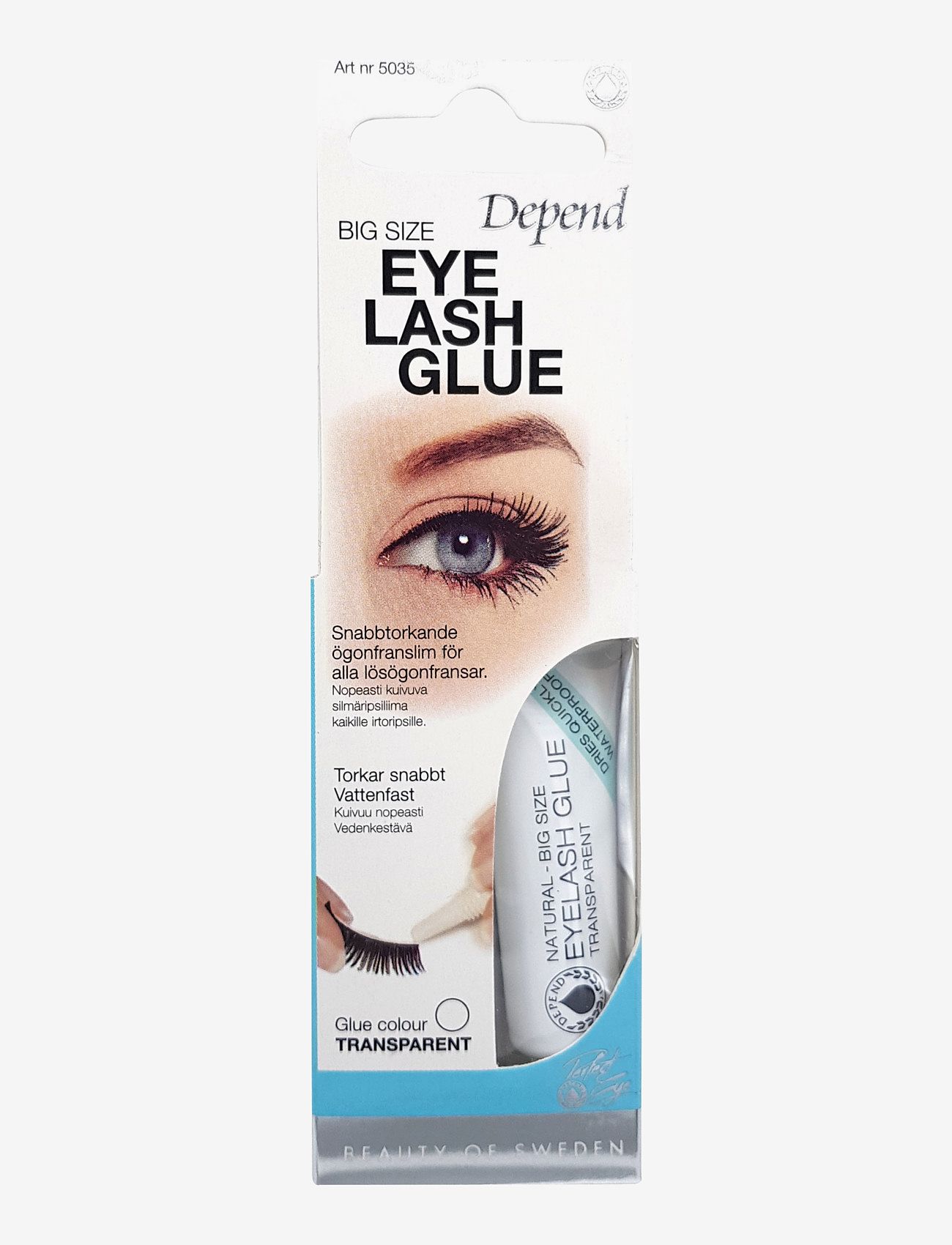 Depend Cosmetic Eyelash glue natural -big size - Lösögonfransar - NATURAL -BIG SIZE / clear