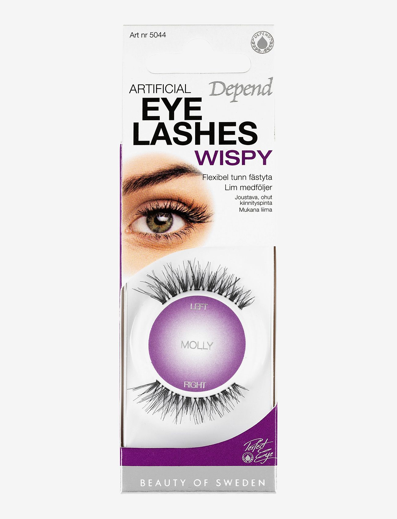 Depend Cosmetic Pe Eyelashes Molly, Vippe, Nude, Str: ONE SIZE