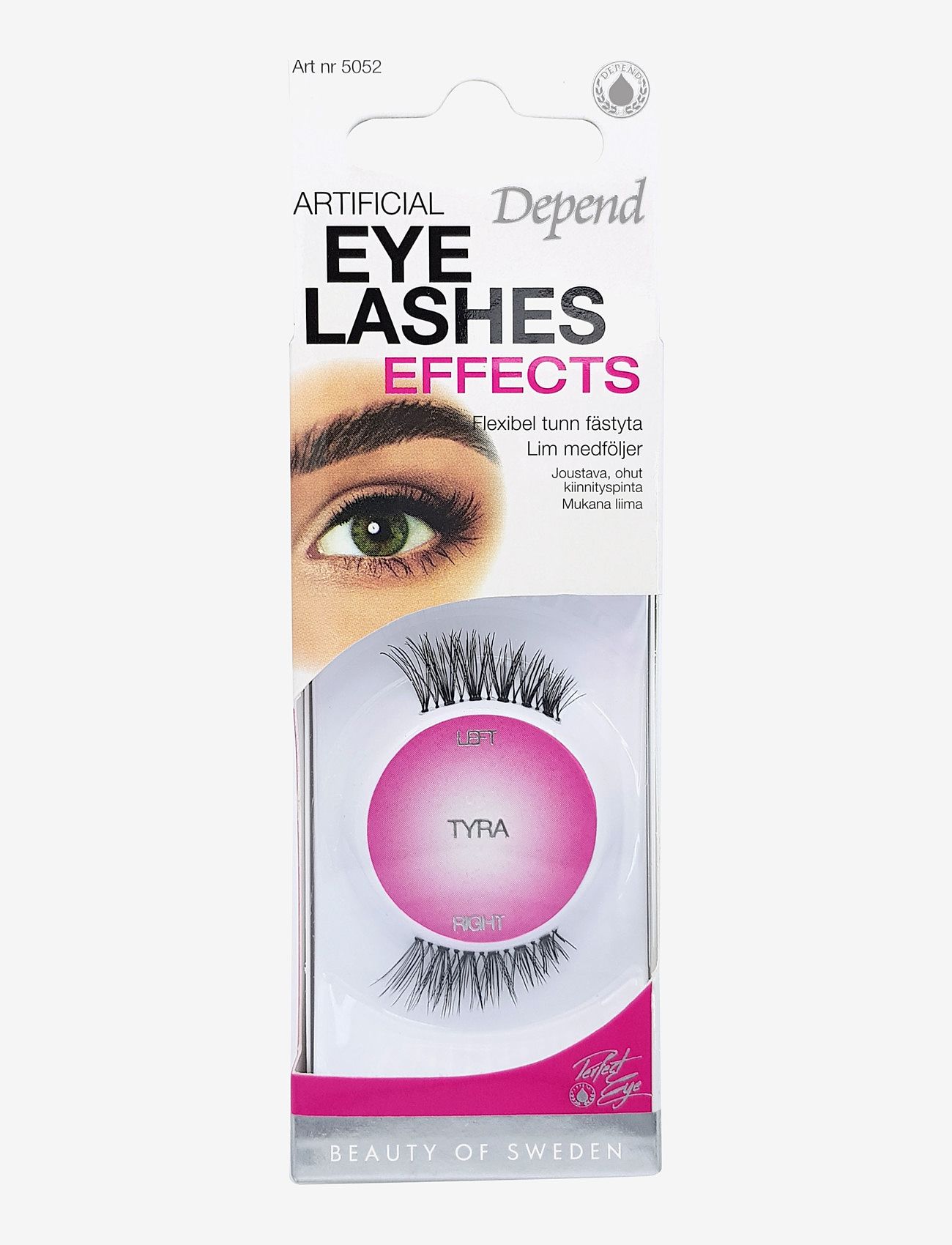 Depend Cosmetic Pe Eyelashes Tyra, Vippe, Nude, Str: ONE SIZE