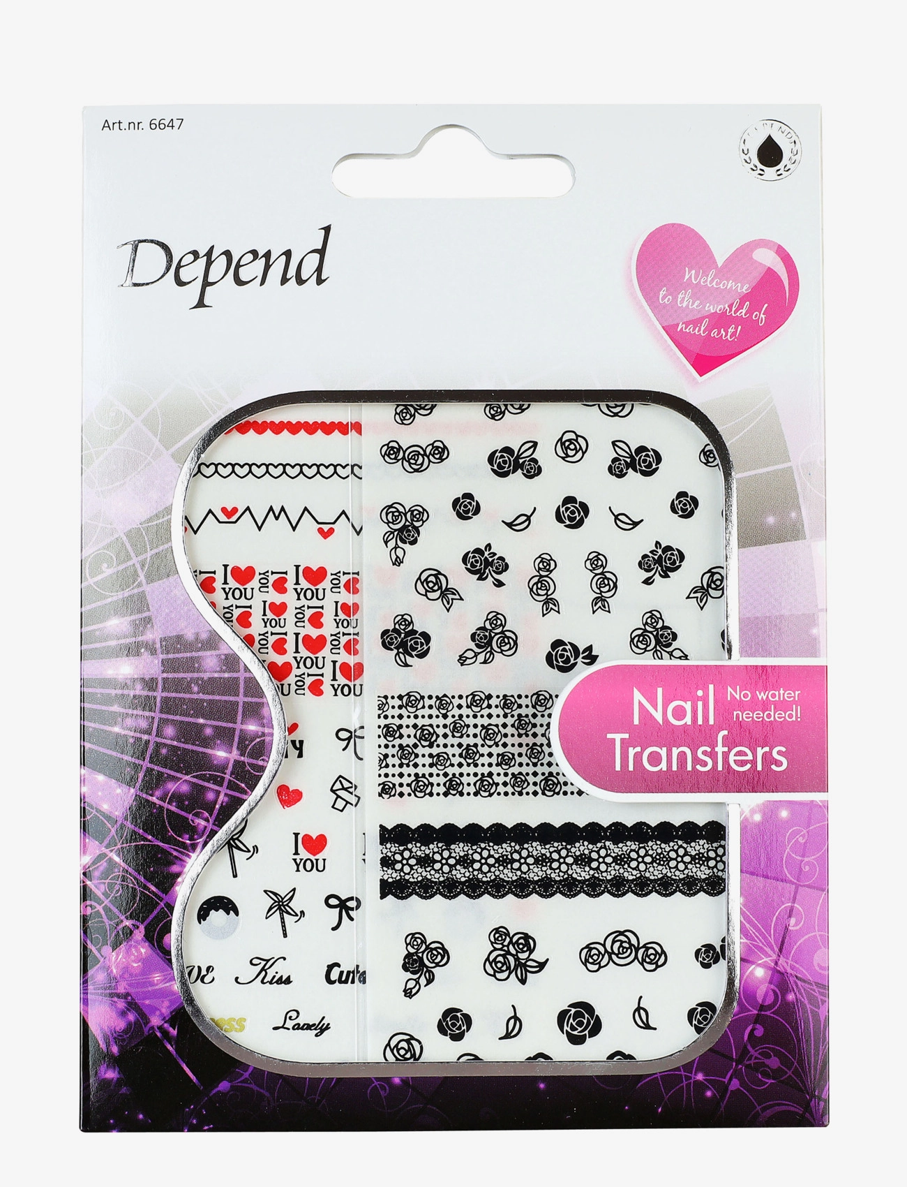 Depend Cosmetic Nail Transfers, Nail Decorations, Nude, Str: ONE SIZE