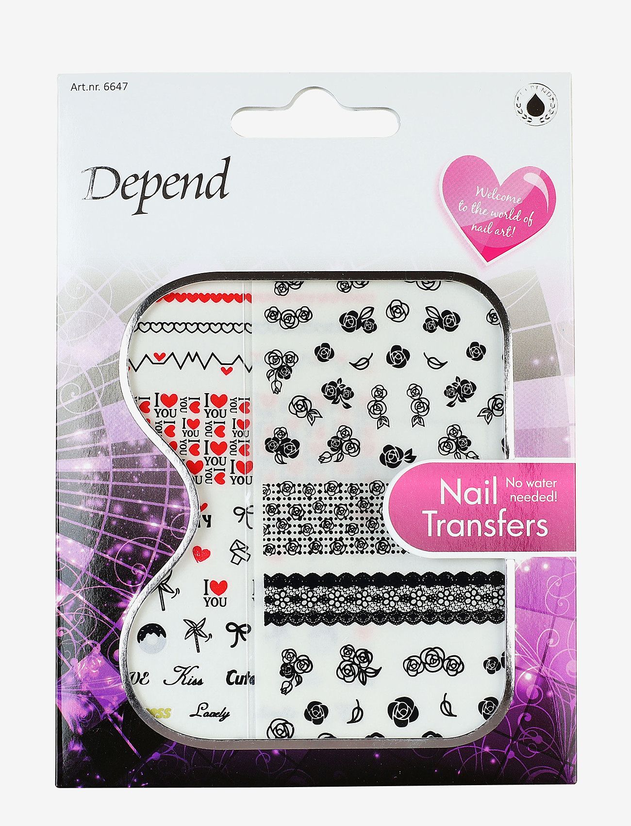 Depend Cosmetic - Nail Transfers - negleutstyr - clear - 0