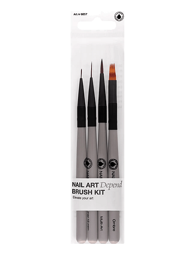 Nail Art Brush Kit 4-Pack - TilbehøR