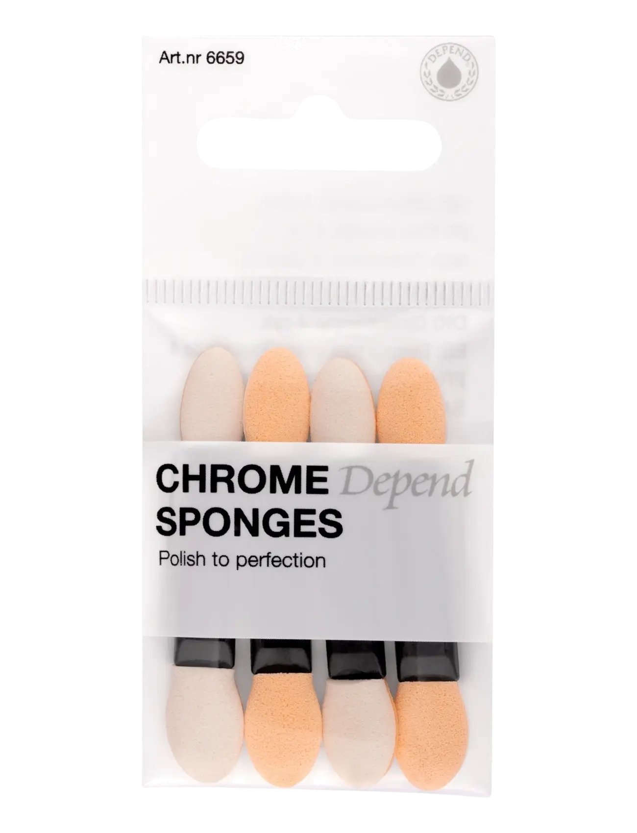 Depend Cosmetic Chrome Sponges 4-Pack, Tools, Sort, Str: 1 ST