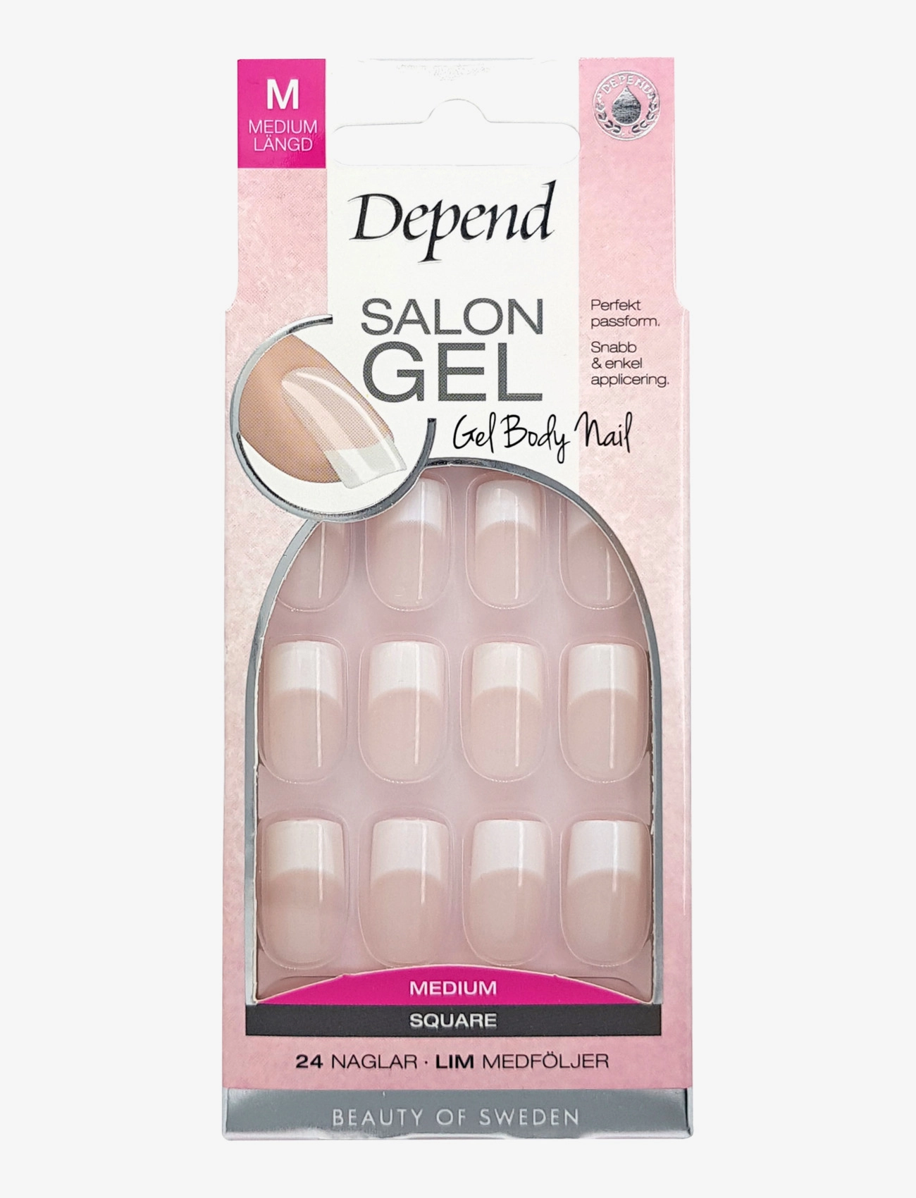 Depend Cosmetic Salon Gel Nude Medium Sq, Fake Nails, Nude, Str: ONE SIZE
