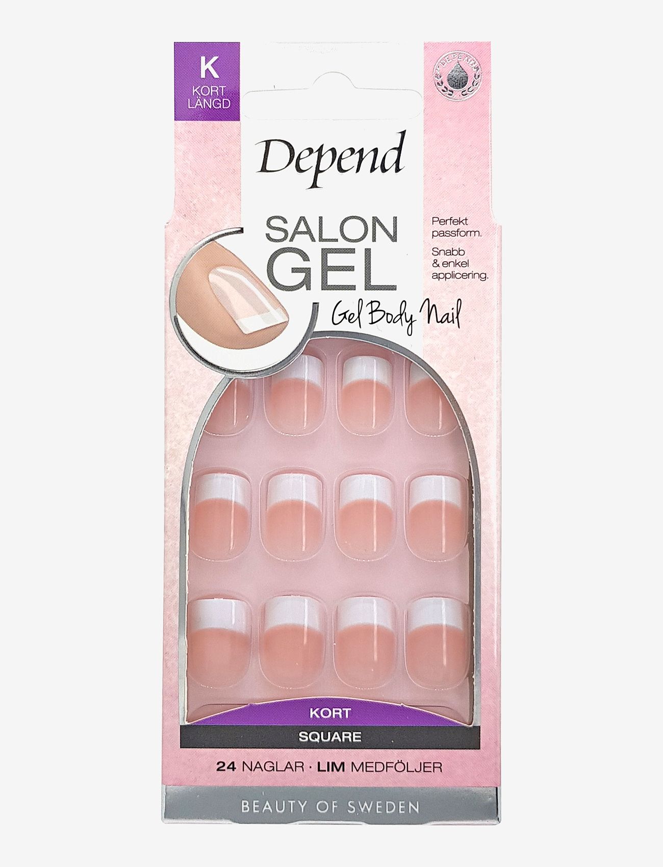 Depend Cosmetic - Salon Gel Rosa Kort SQ - makeup - clear - 0