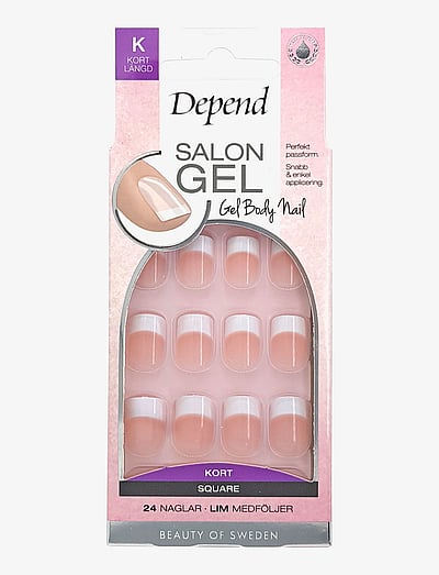Salon Gel Rosa Kort Sq - Press-On-Negle