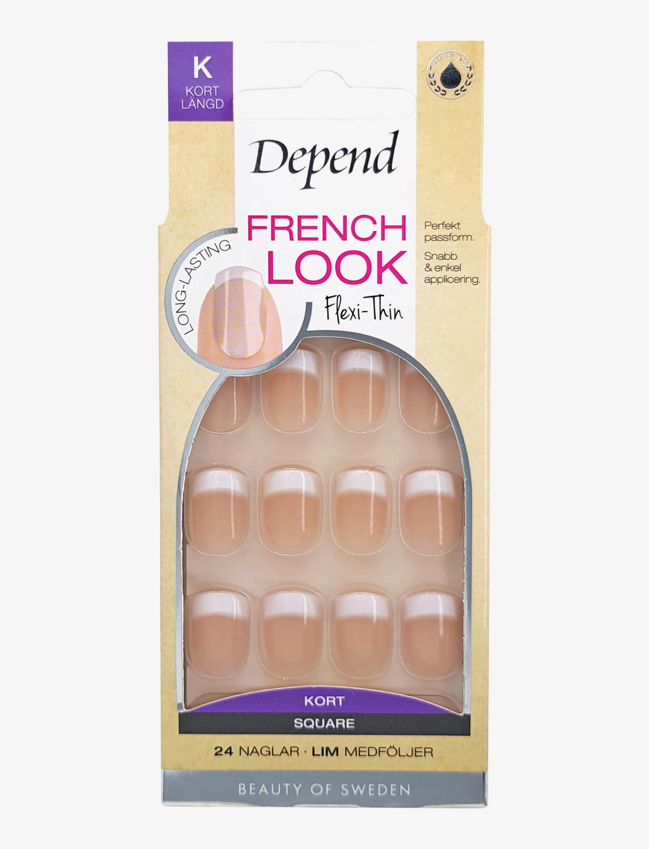 Depend Cosmetic French Look Beige Kort SQ - Meik - CLEAR / undefined