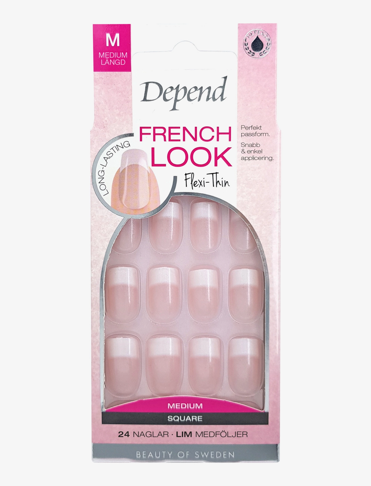 Depend Cosmetic French Look Rosa Skimmer M Sq, One Size, Nude, Negle > Falske Negle, Dame