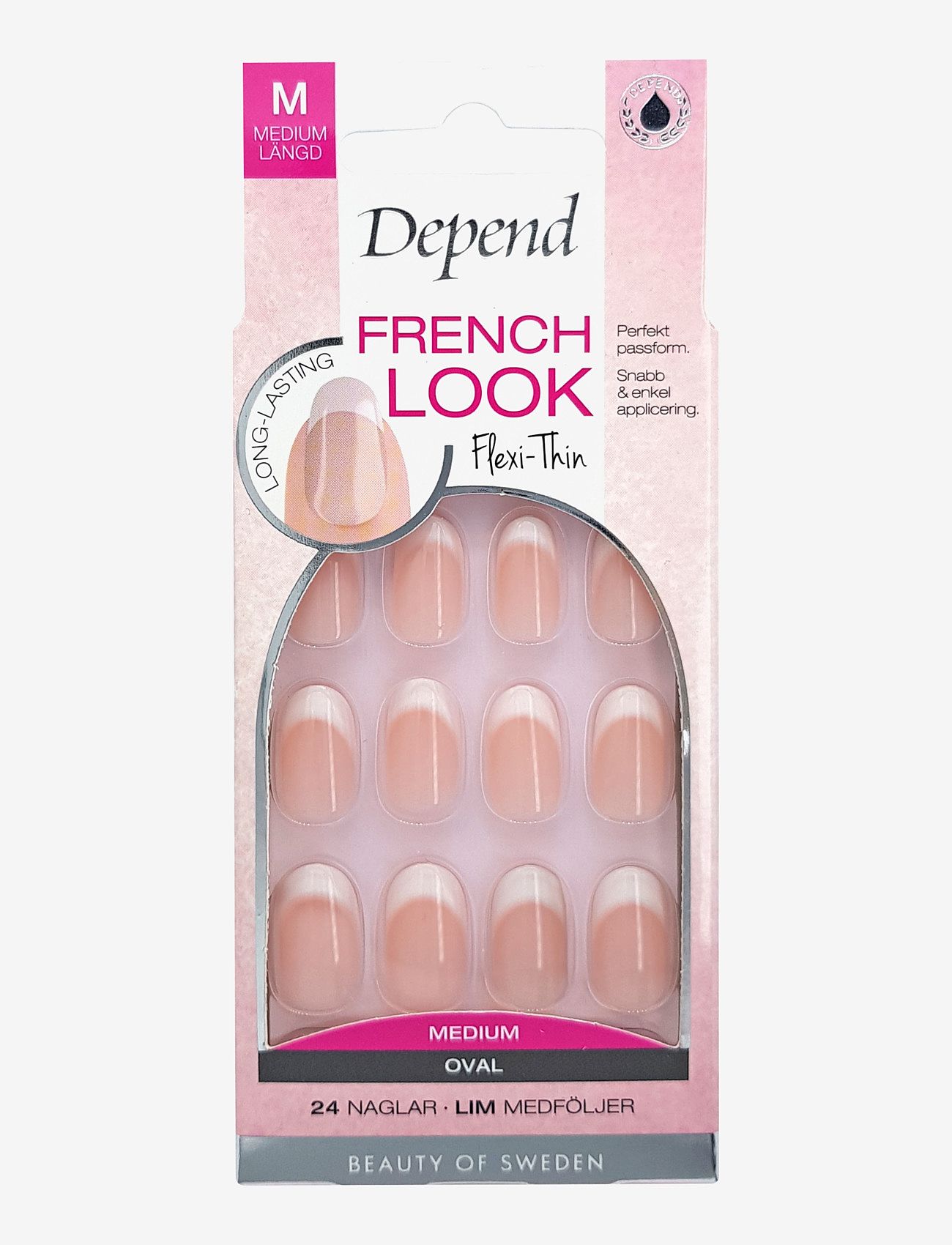 Depend Cosmetic - French Look Rosa Oval - press-on-negle - clear - 0