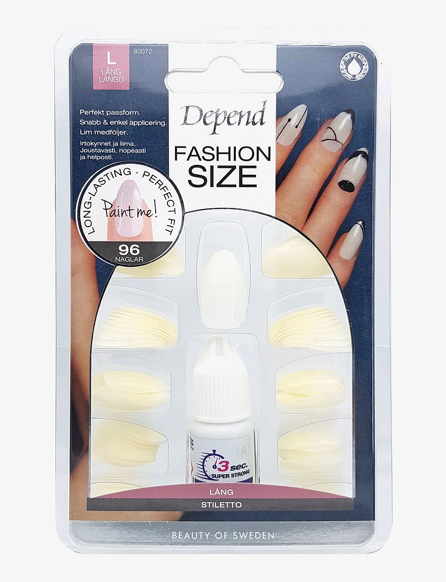 Depend Cosmetic - Fashion Size 96-pack Stiletto - förðunarvörur - clear - 0
