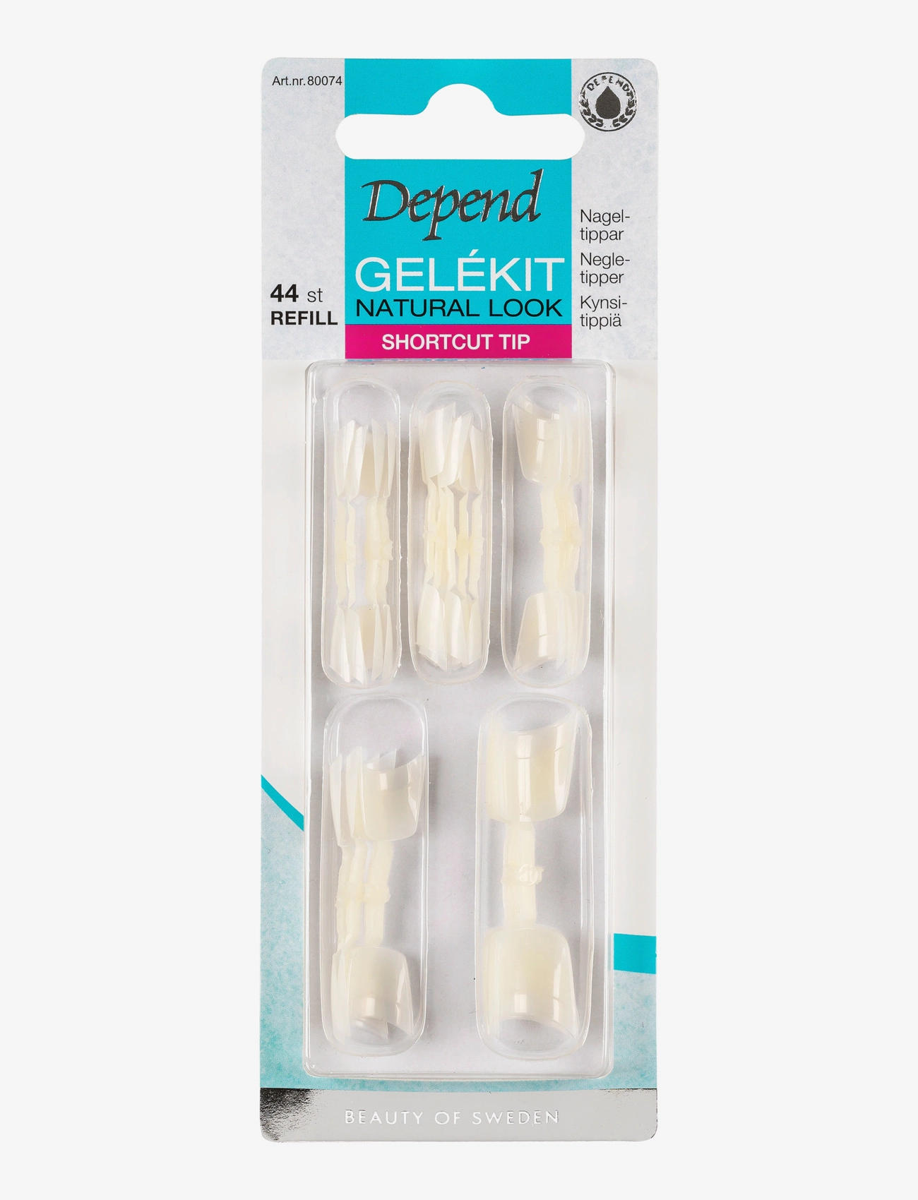 Depend Cosmetic Shortcut Tip Natural Refill, One Size, Nude, Negle > Falske Negle, Dame