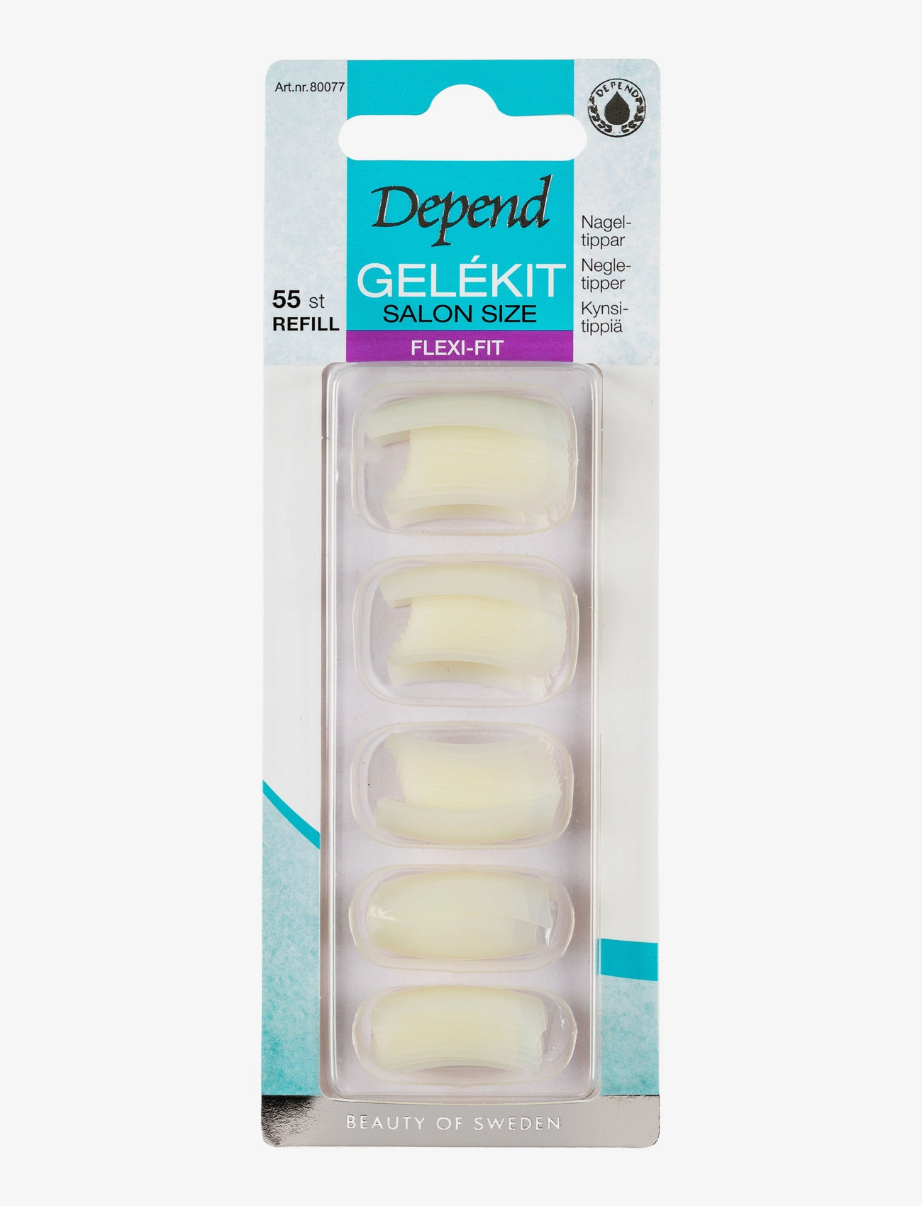 Depend Cosmetic Salon Size Flexi-Fit Refill, One Size, Nude, Negle > Falske Negle, Dame