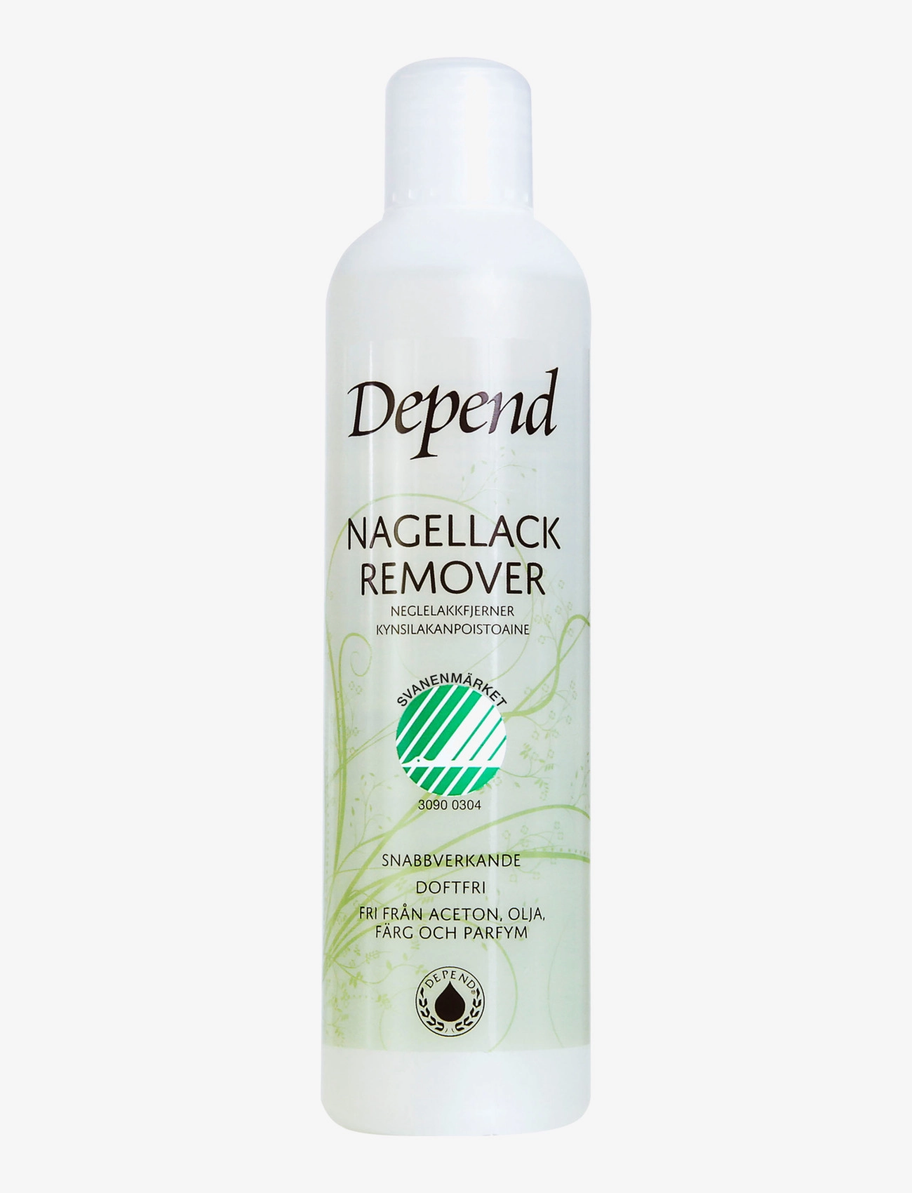 Depend Cosmetic Miljöanpassad Remover 250 Ml, Neglelak Removers, Nude, Str: 250 ml