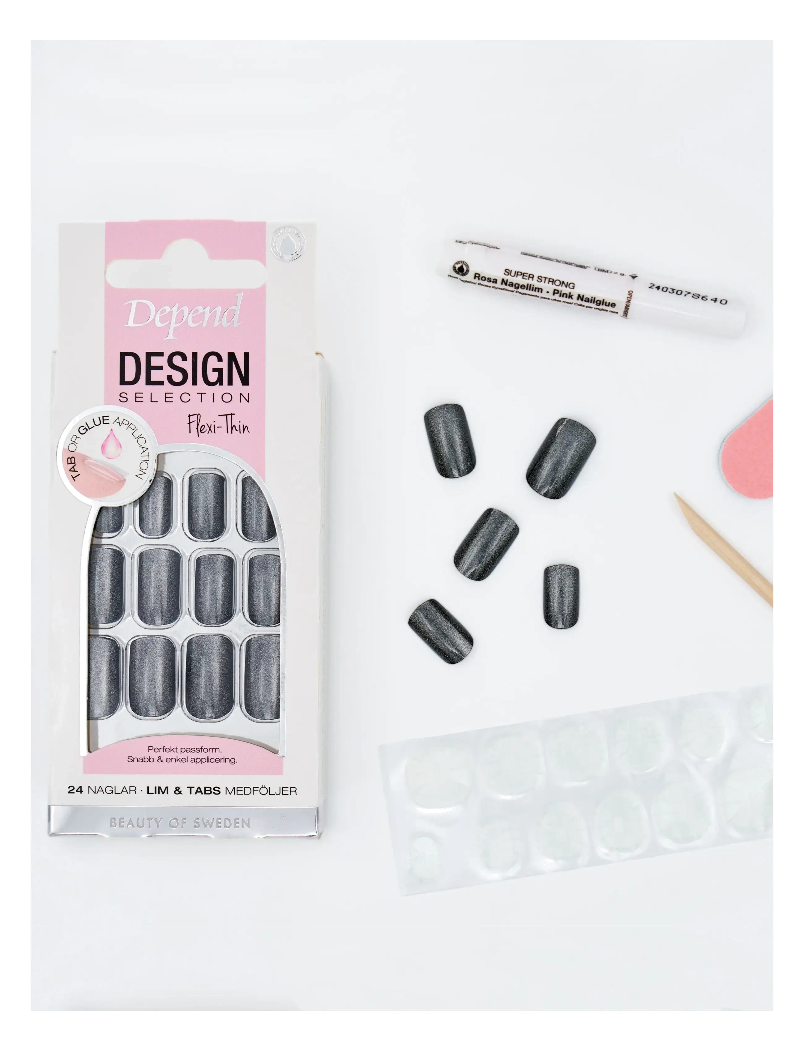 Depend Cosmetic - Design Selection Graphite Shimmer Medium Sq. nord - förðunarvörur - design selection graphite shimmer medium sq. nord - 1