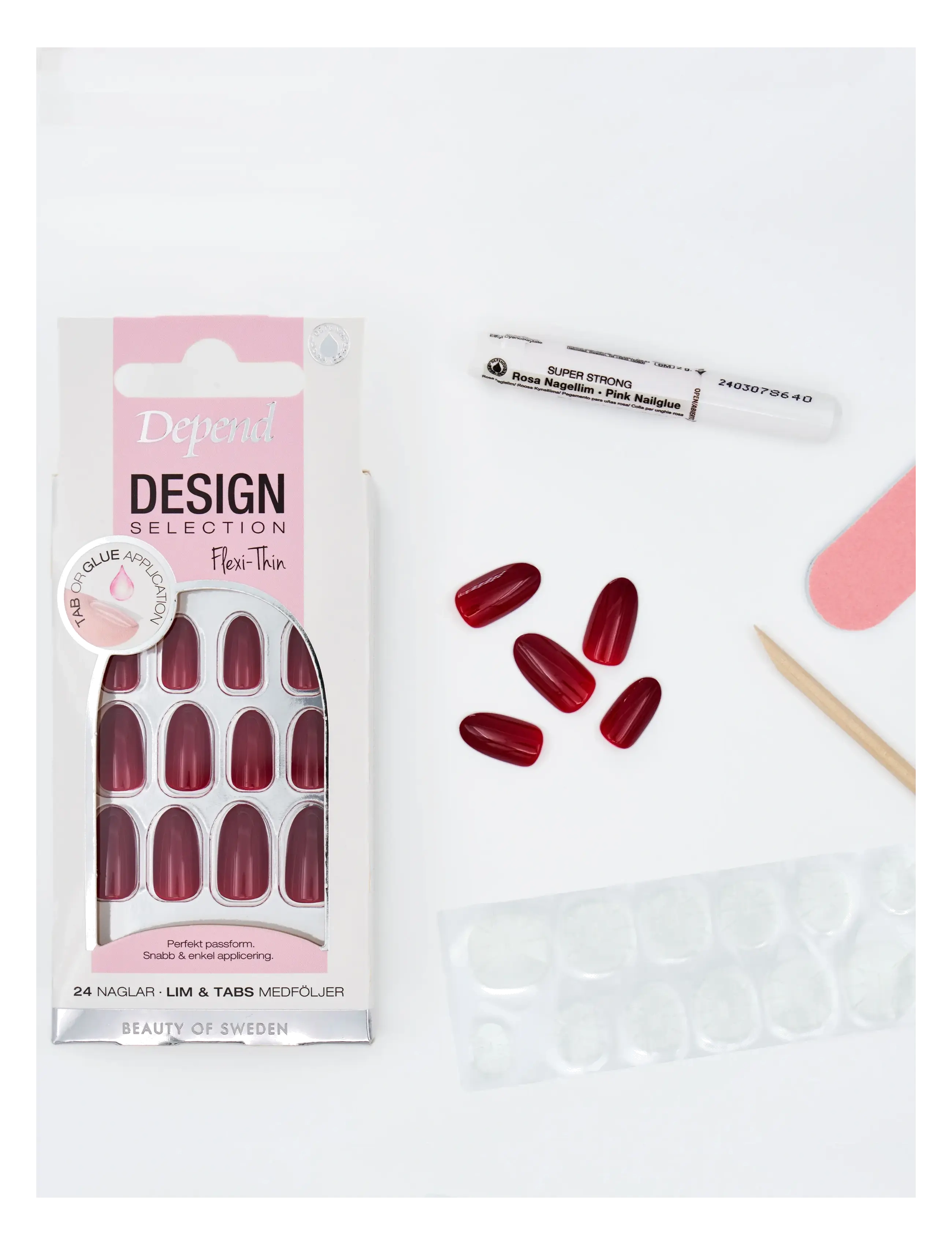 Depend Cosmetic - Design Selection Bordeaux Red Medium Oval nord - sminke - design selection bordeaux red medium oval nord - 1