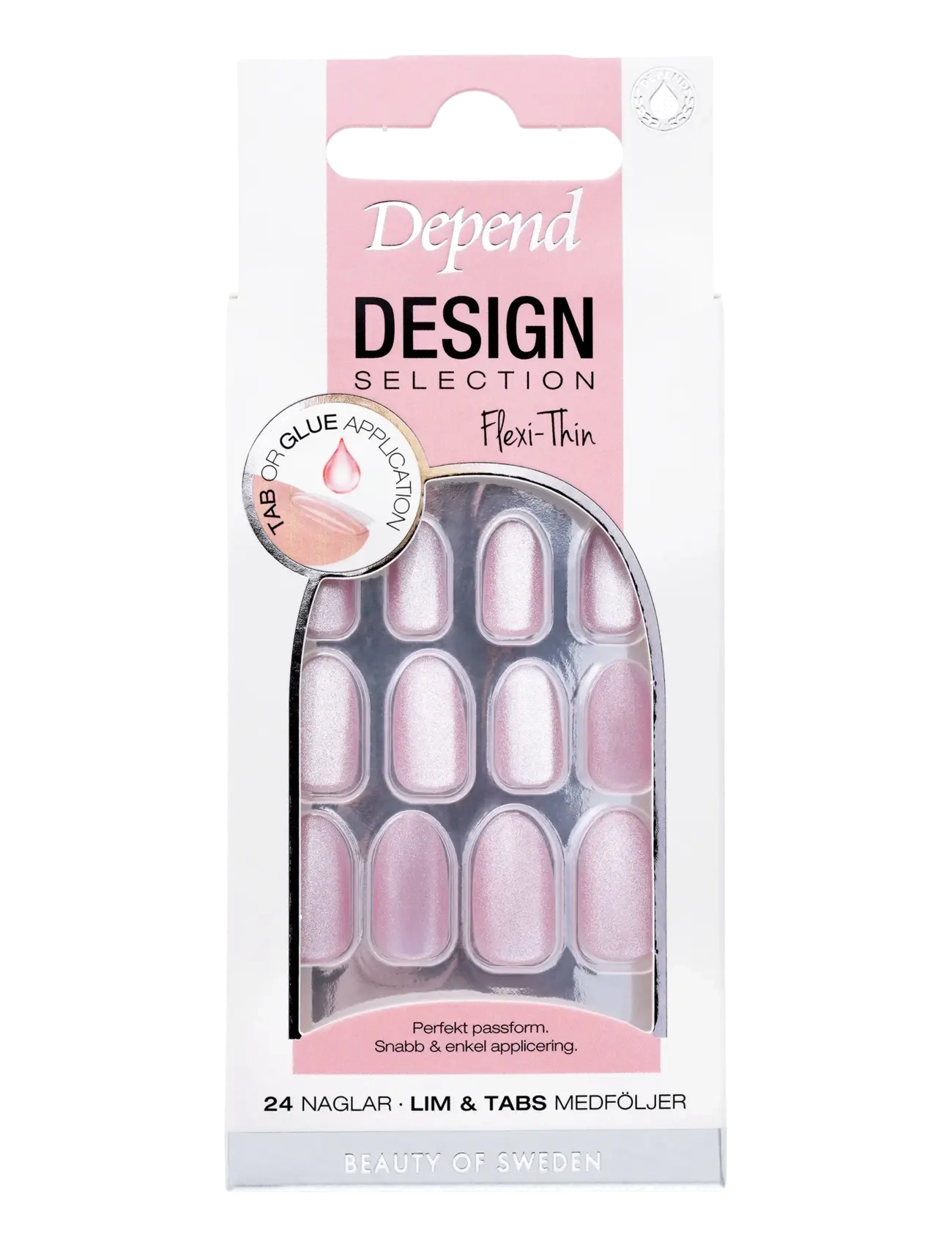 Depend Cosmetic Design Selection Lady Stardust Oval nord - Negleprodukter - DESIGN SELECTION LADY STARDUST OVAL NORD / pink/rose
