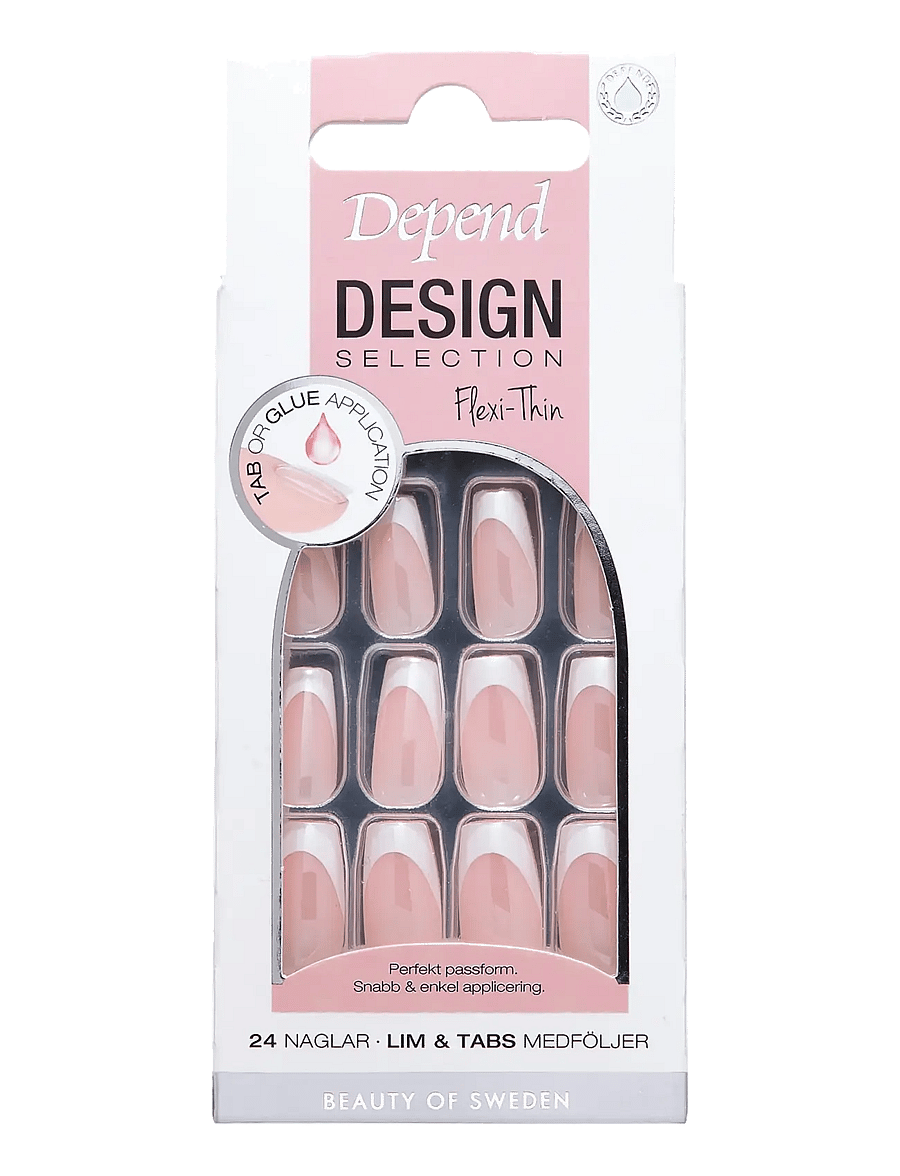 Depend Cosmetic - Design Selection French White Chrome Short Coffin nord - french white chrome short coffin nord - 0