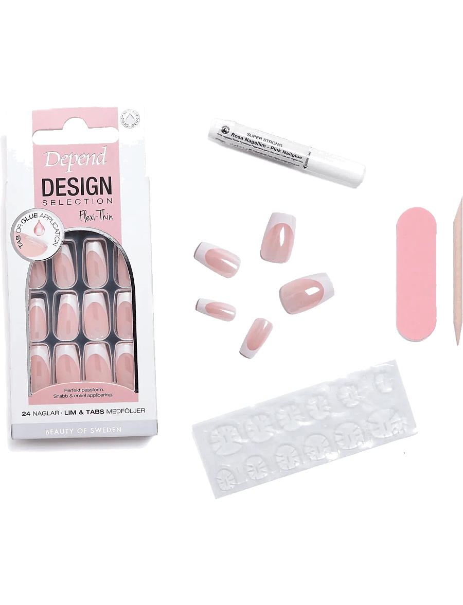 Depend Cosmetic - Design Selection French White Chrome Short Coffin nord - french white chrome short coffin nord - 1