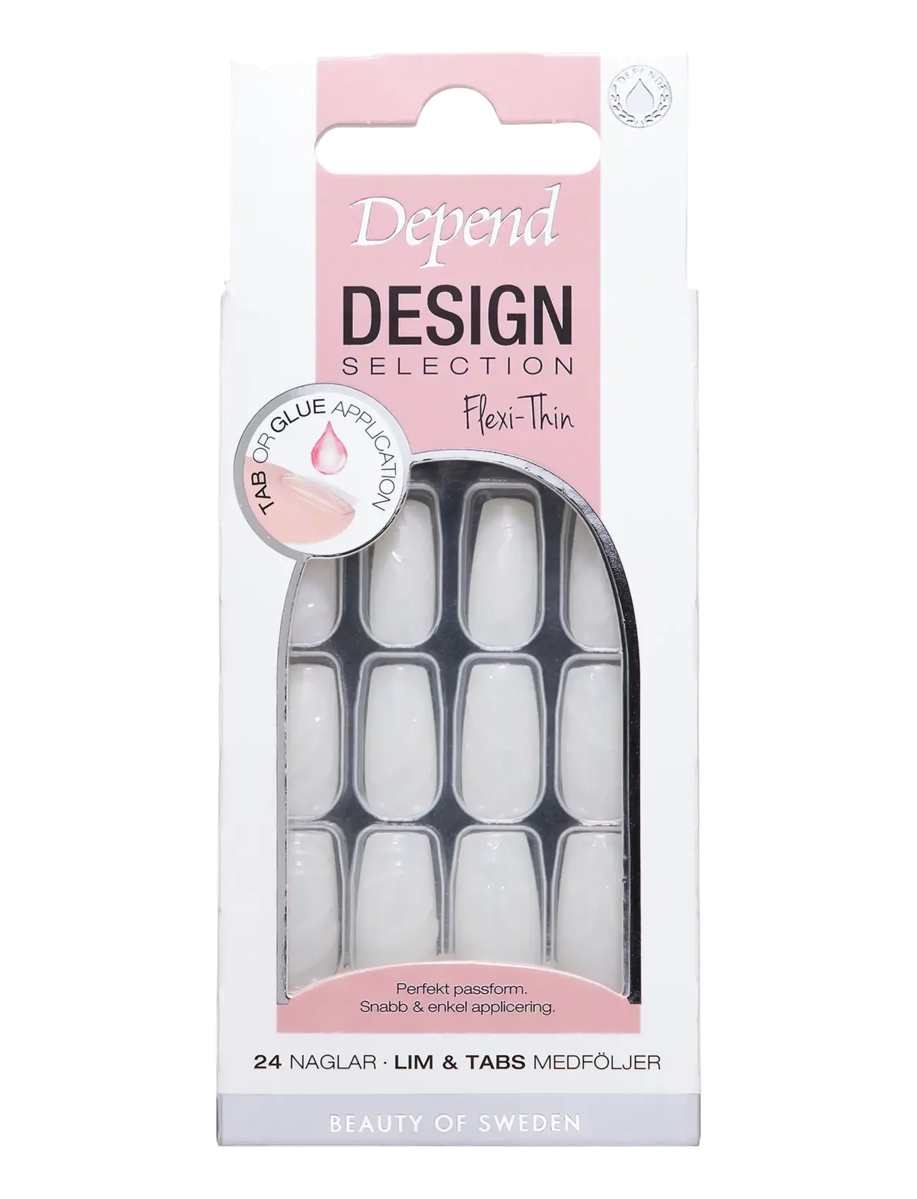 Depend Cosmetic Design Selection Pearl Lines Short Coffin nord - Noor - PEARL LINES SHORT COFFIN NORD / white