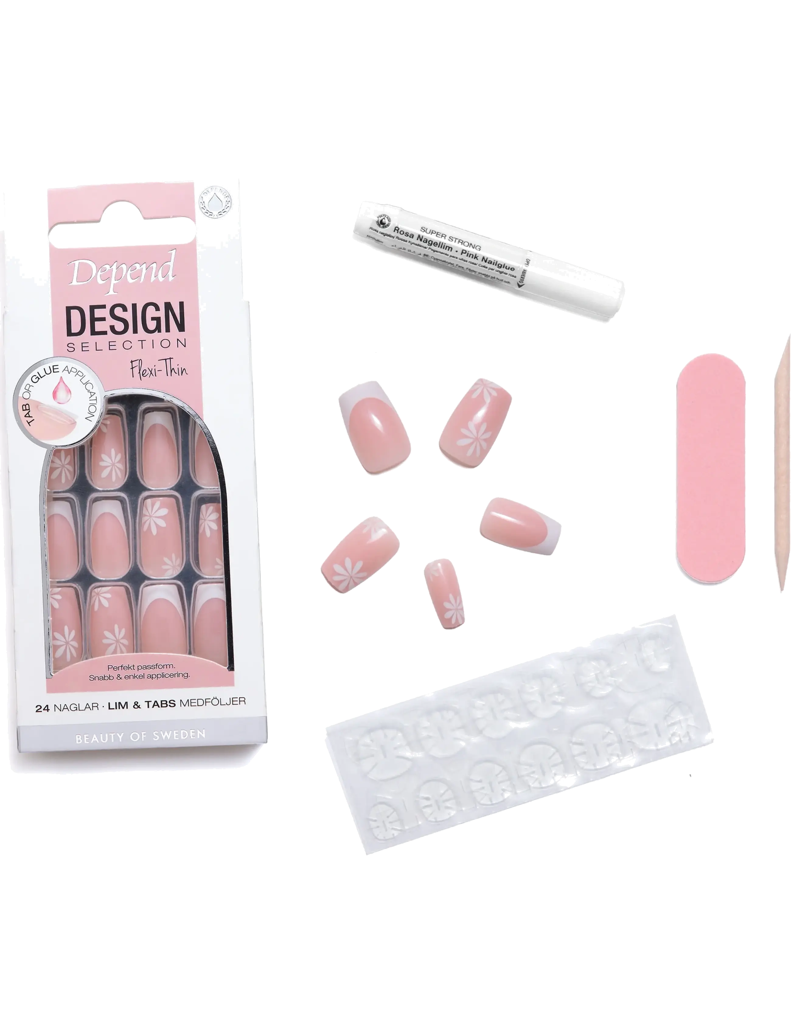 Depend Cosmetic - Design Selection French Flower Blossom Short Coffin nord - makeup - french flower blossom short coffin nord - 1