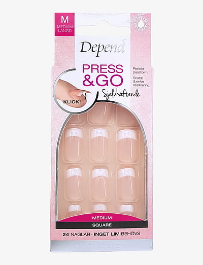 P&G French Look Rosa Medium Sq - Press-On-Negle