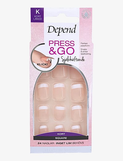 P&G French Look Rosa Kort Sq - Press-On-Negle