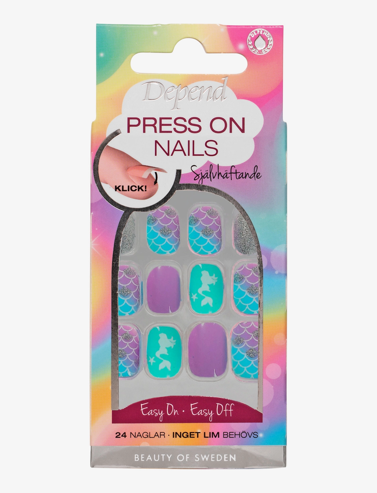 Depend Cosmetic Press On Nails Mermaid - Visa allt - NO COLOR / undefined