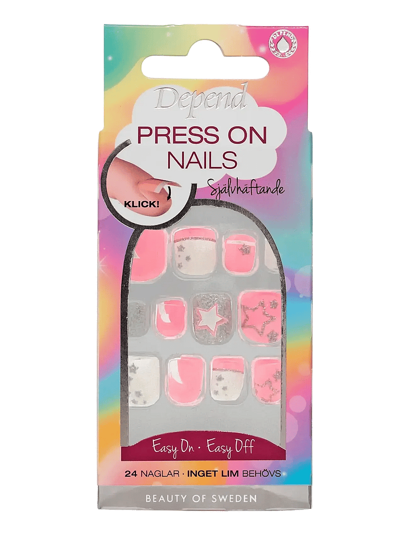Depend Cosmetic - Press On Nails Pink Star - makeup - no color - 0