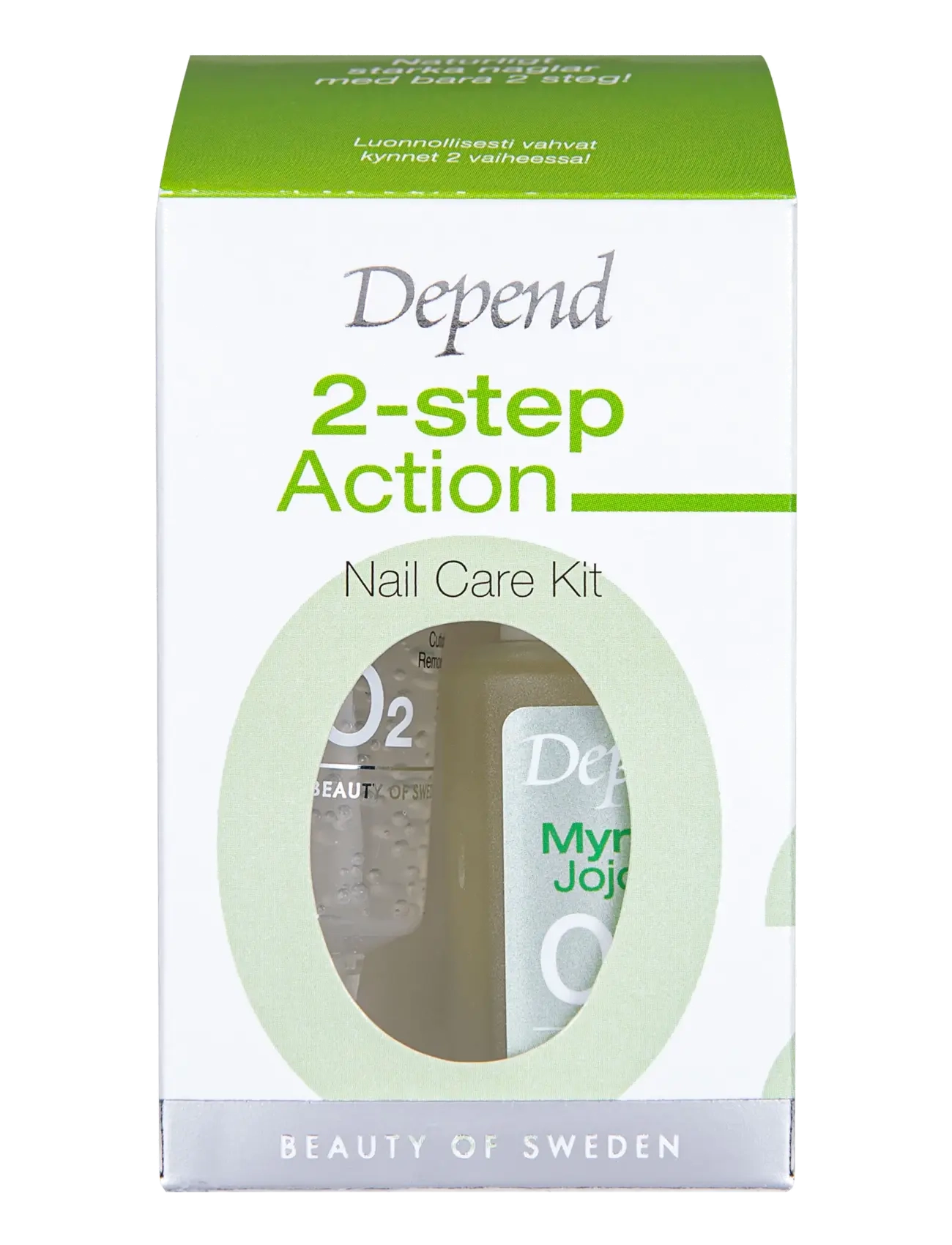 Depend Cosmetic 2 step Action Nail Care Kit - Neglepleie - 2 STEP ACTION NAIL CARE KIT / clear