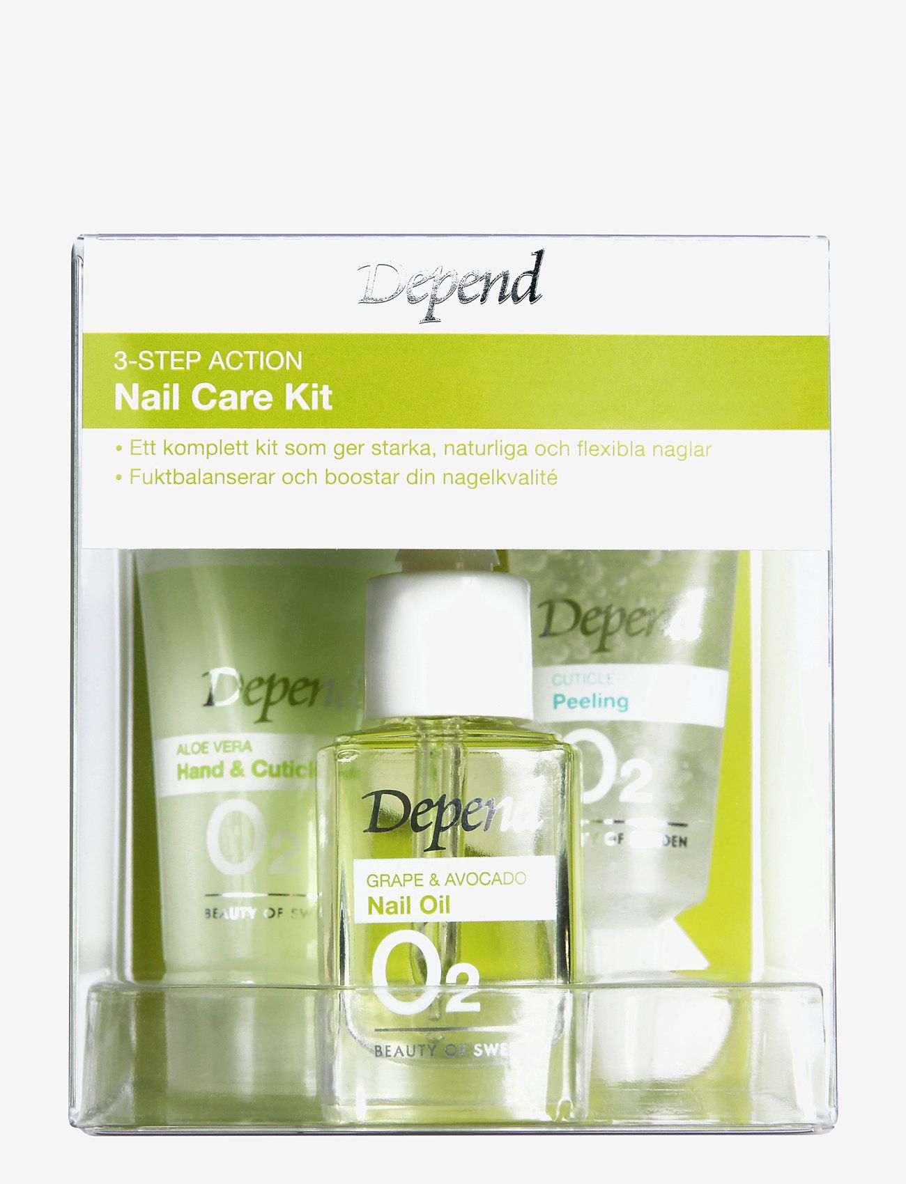 Depend Cosmetic - 3-Step Action Nail Care Kit se/fi - nagelvård - clear - 1