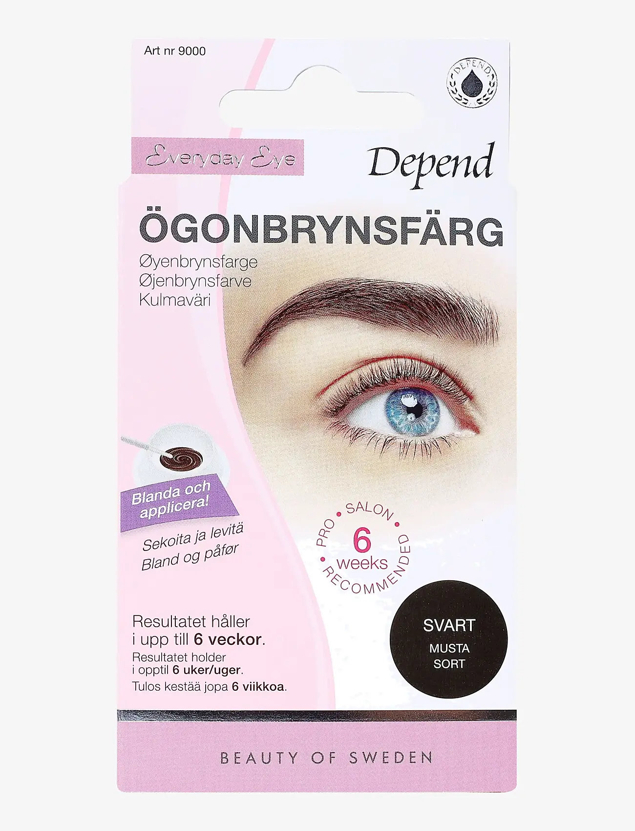 Depend Cosmetic - Ögonbrynsfärg svart /NO/DK - makeup - black - 0
