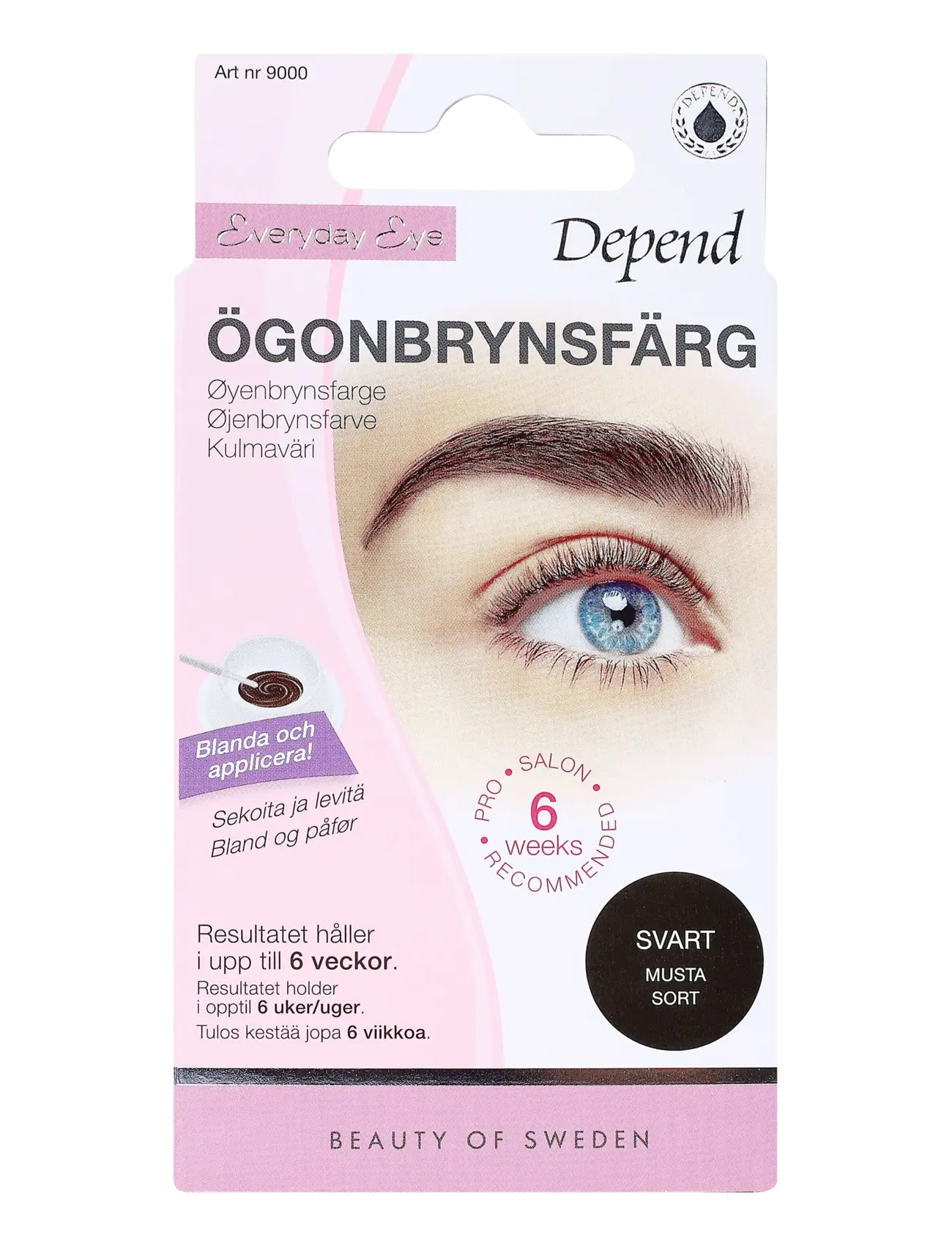 Depend Cosmetic Ögonbrynsfärg svart /NO/DK - Meik - BLACK / black