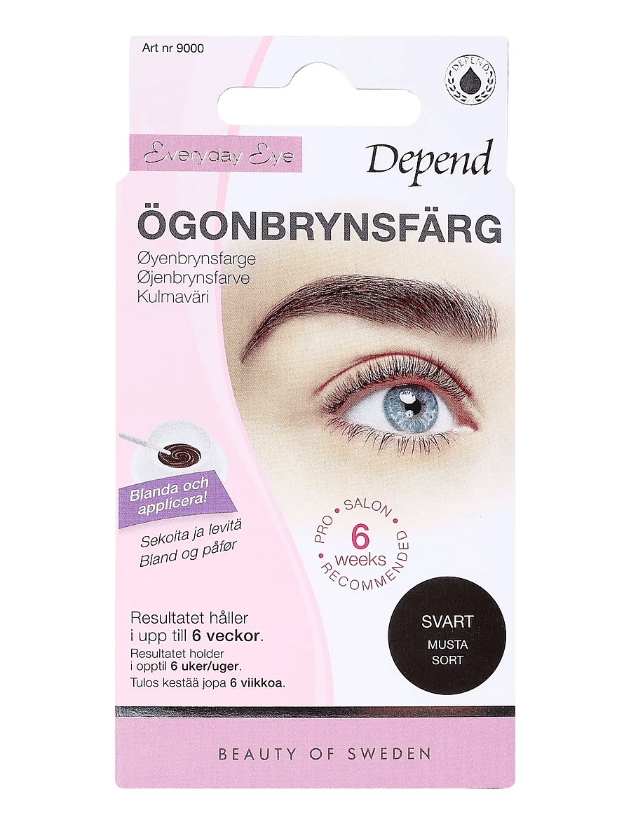 Depend Cosmetic - Ögonbrynsfärg svart /NO/DK - silmad ja kulmud - black - 0