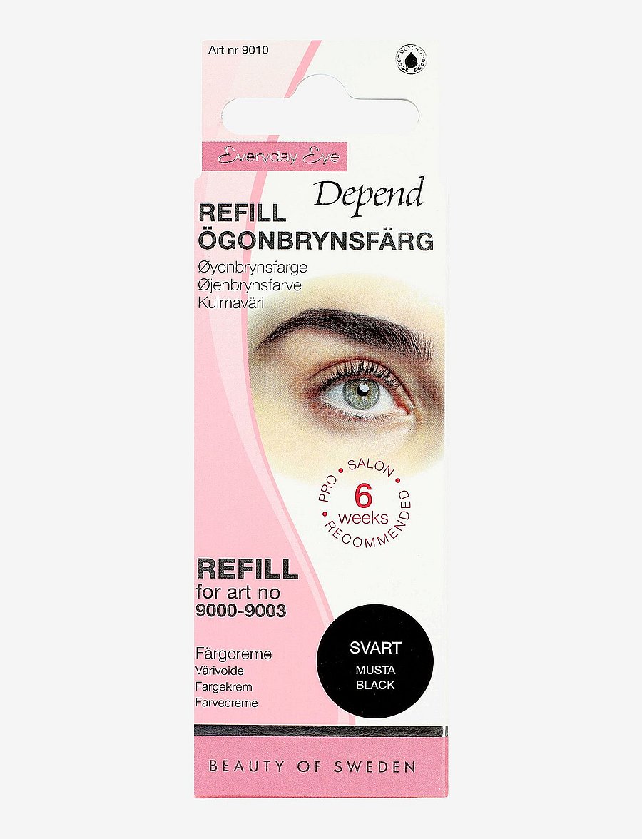 Depend Cosmetic - Refill Ögonbrynsfärg Svart /NO/DK - silmad ja kulmud - black - 0