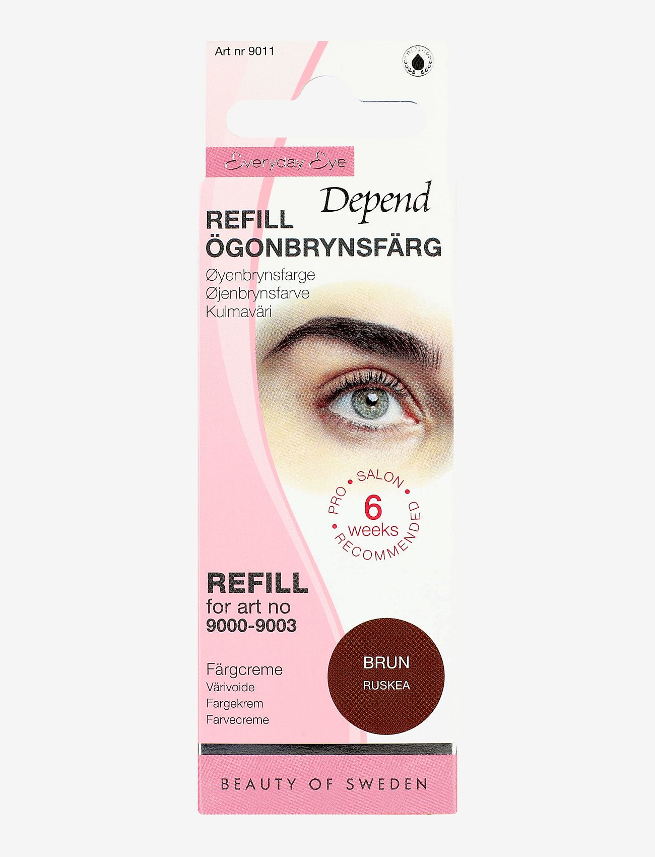 Depend Cosmetic Refill Ögonbrynsfärg Brun /NO/DK - Kulmud - BROWN / brown