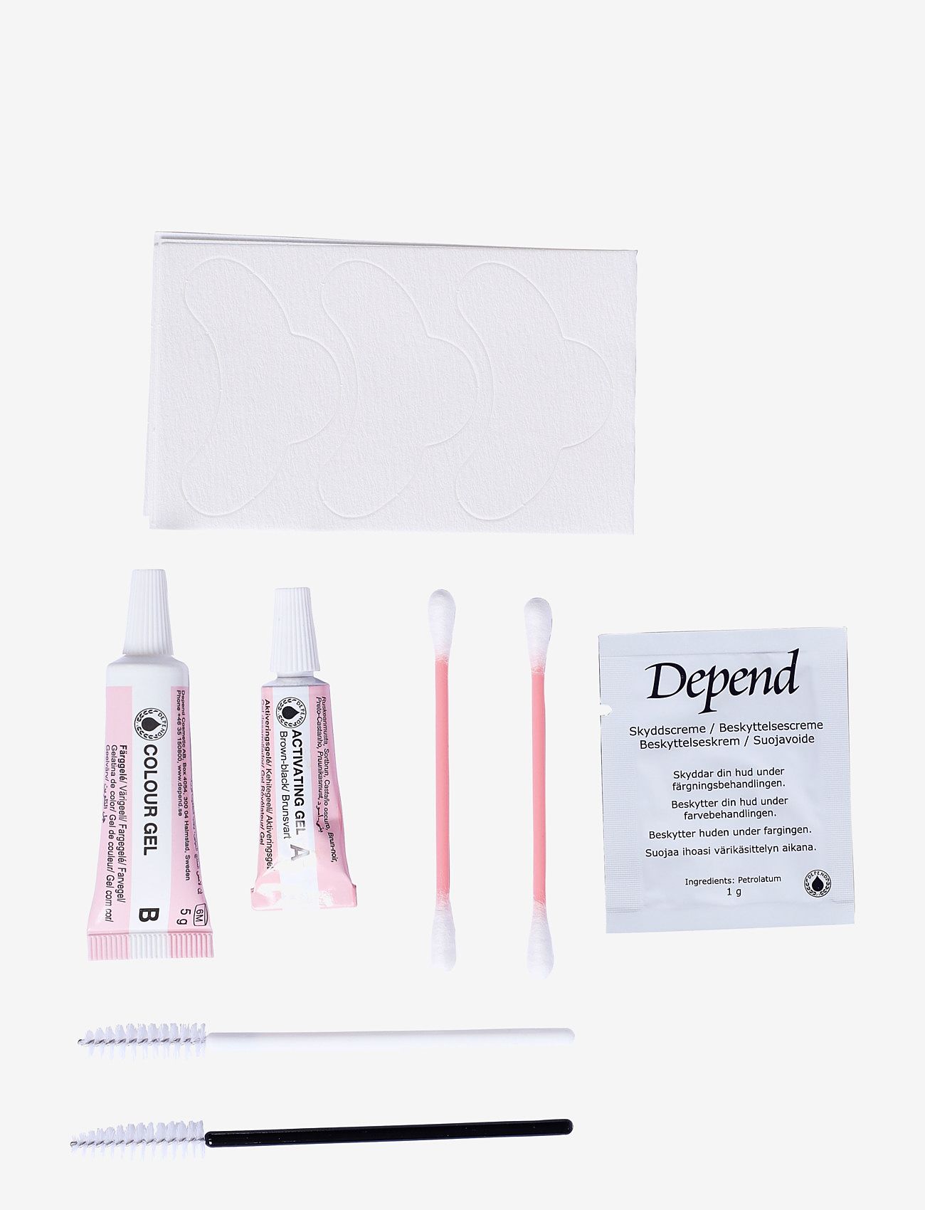 Depend Cosmetic - Frans- & Ögonbrynsfärg svart /NO/DK - acīm un uzacīm - black - 1