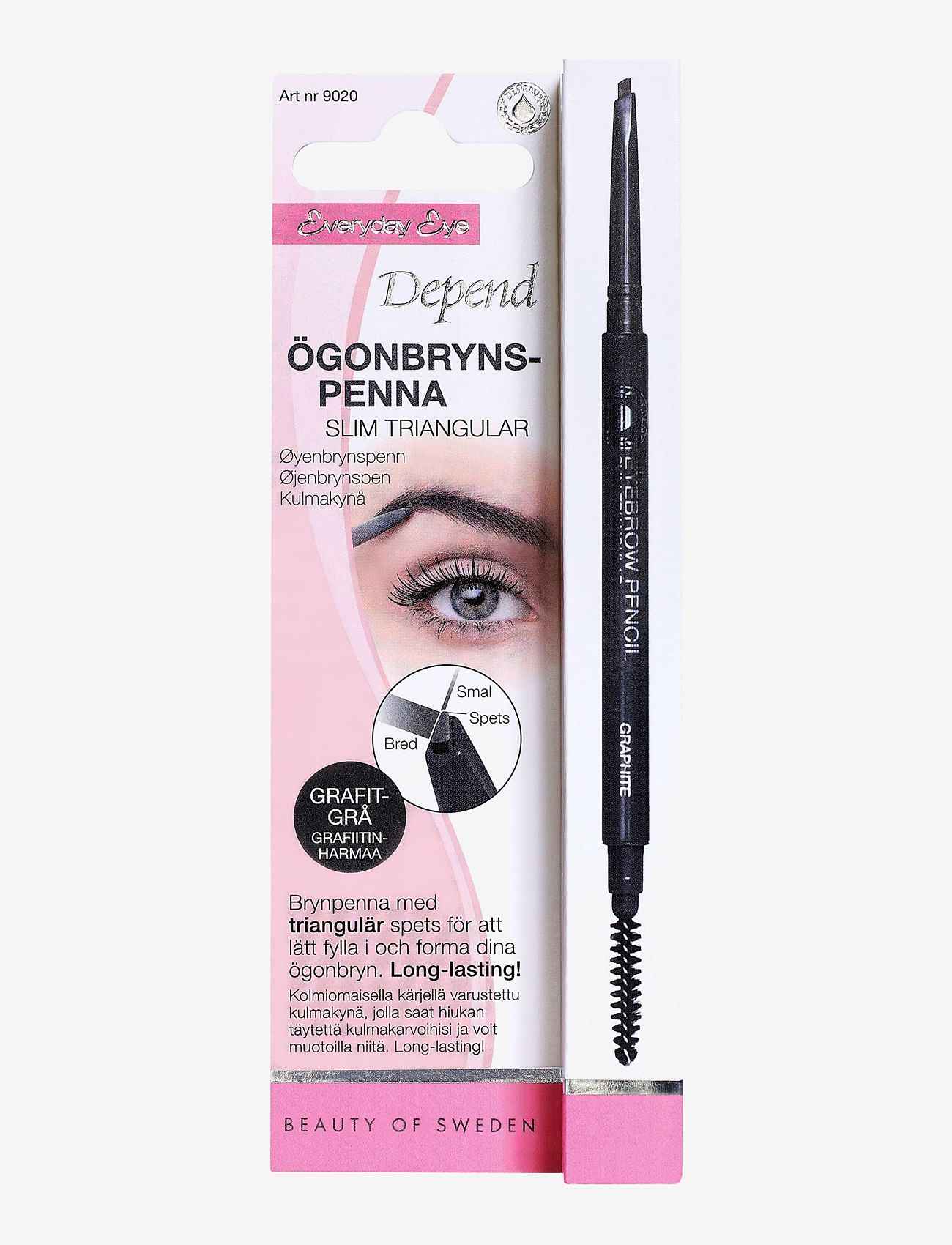 Depend Cosmetic - Ögonbrynspenna Slim Triang. Grafitgrå - redo för date night - grafitgrÅ - 0
