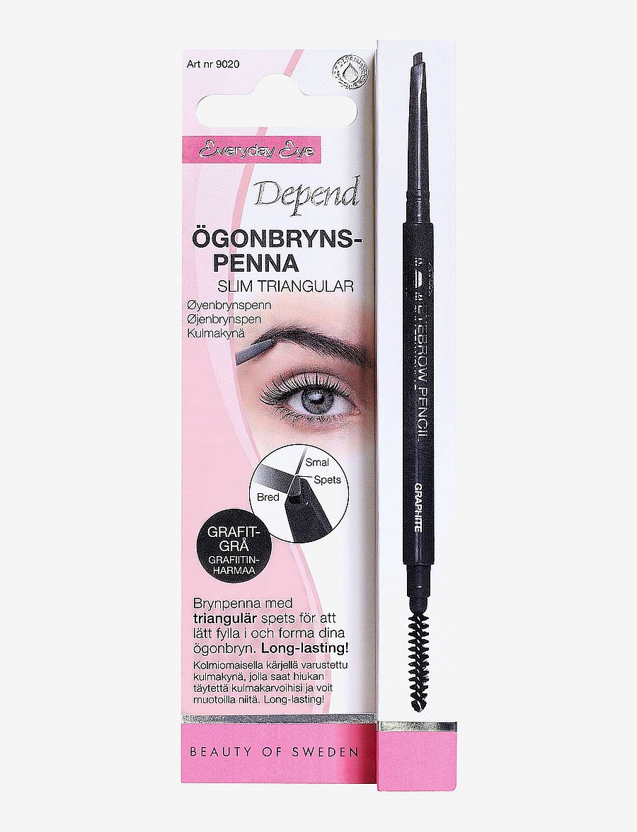Depend Cosmetic - Ögonbrynspenna Slim Triang. Grafitgrå - silmad ja kulmud - grafitgrÅ - 0