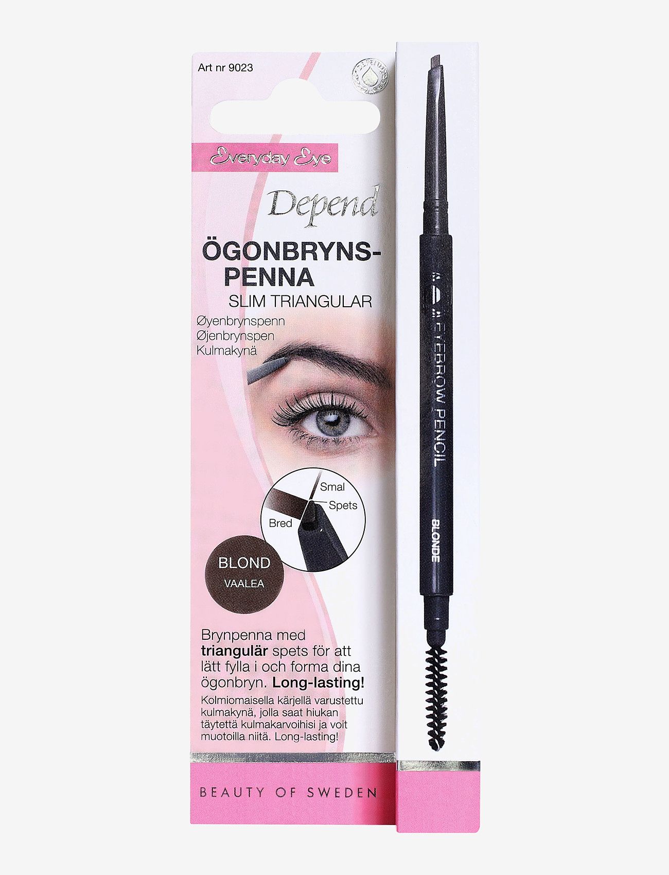 Depend Cosmetic Ögonbrynspenna  Slim Triang. Blond - Smink - BLOND / clear