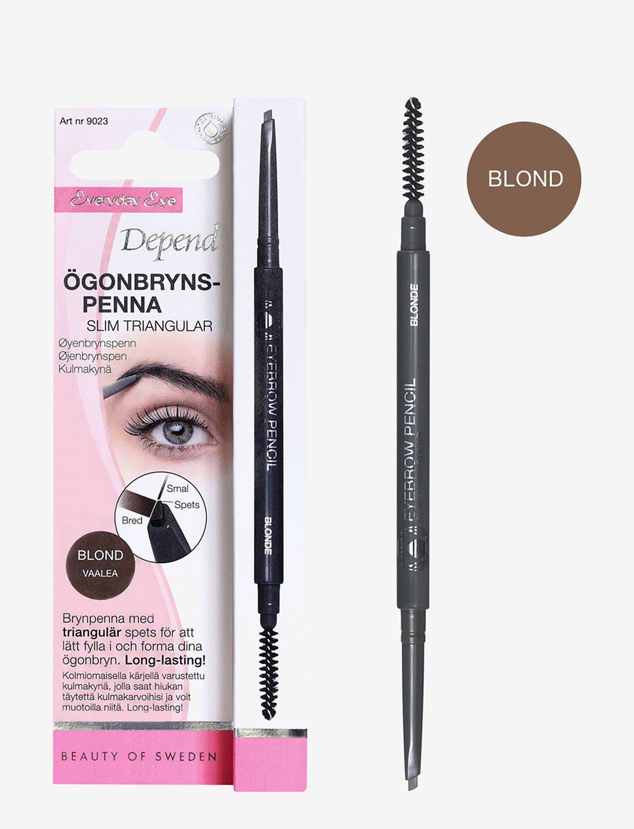 Depend Cosmetic - Ögonbrynspenna  Slim Triang. Blond - redo för date night - blond - 1