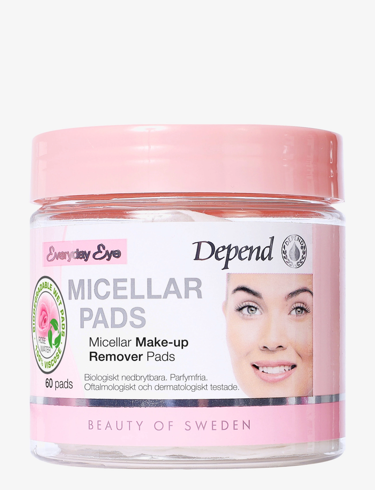 Depend Cosmetic Micellar Make-Up Rem.pads 60Psc, One Size, Nude, Rensemidler > Makeupfjernere, Dame
