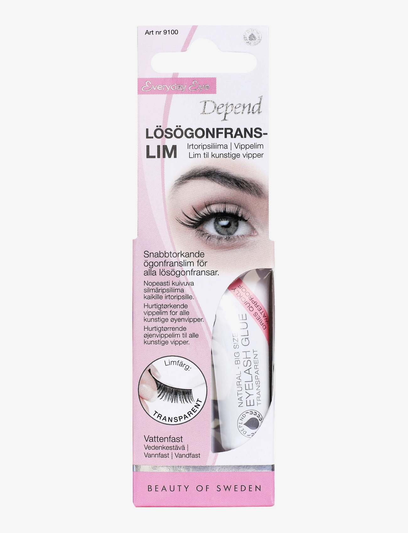 Depend Cosmetic Lösögonfranslim Transp. Big Size ., Vippe, Nude, Str: ONE SIZE