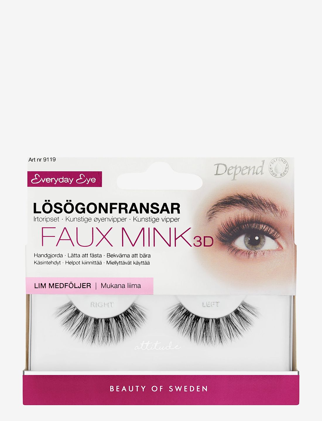 Depend Cosmetic - Lösögonfrans Attitude - förðunarvörur - attitude - 0