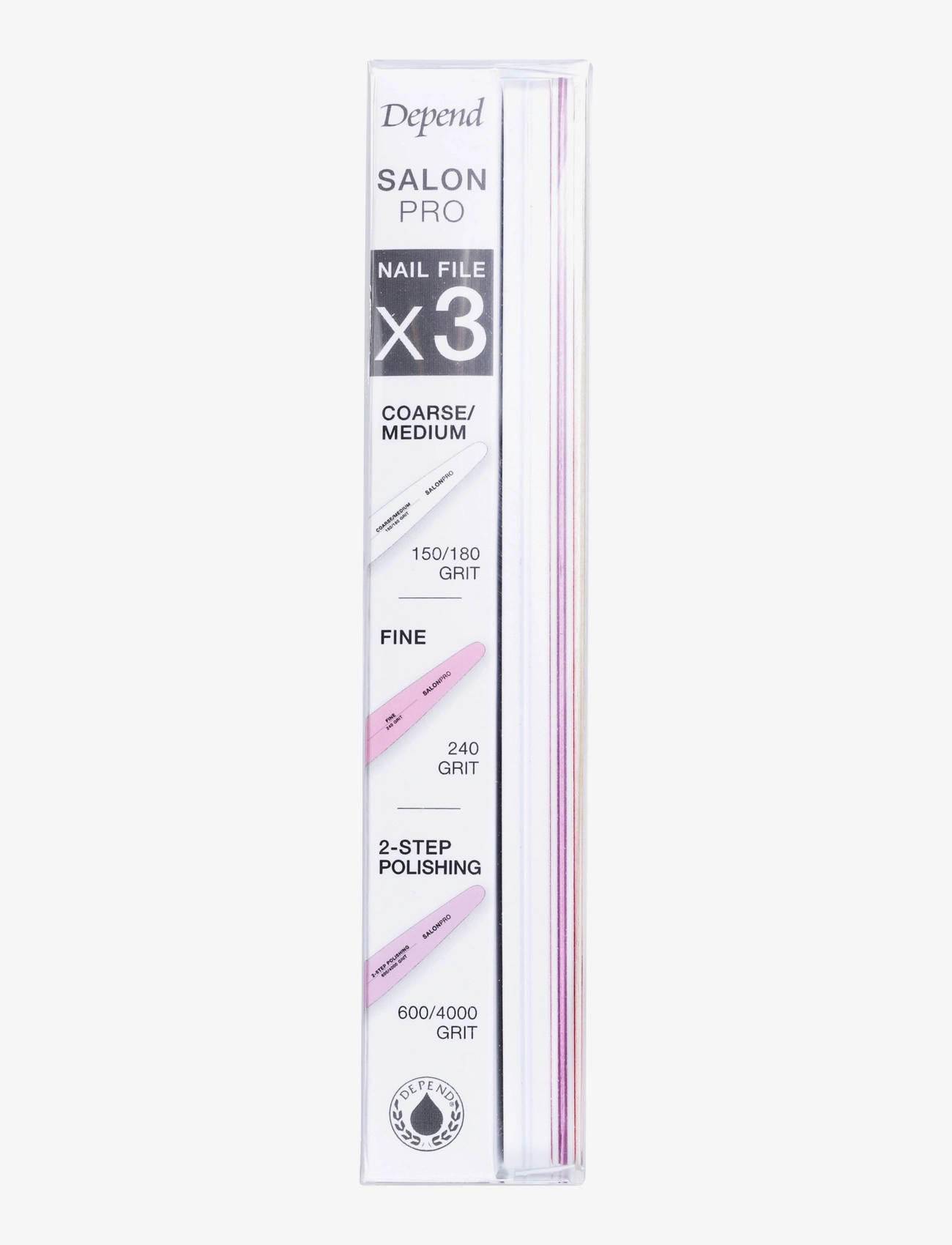 Depend Cosmetic Nail File X3 Salonpro Kit, Tools, Nude, Str: ONE SIZE